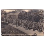 WWI "German Prisoners marching to Frith Hill Compound from Frimley Station." Pub John Drew (