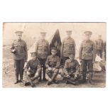 Jersey Light Infantry WWI Sub Unit RP camp behind, photo, Foot, Pitt Street Jersey. Very fine card