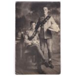 Royal Scots Greys Pre-WWI Period Fine RP of two soldiers with piths.