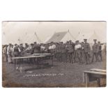 6th and 8th Red R. Fine RP Patcham 1913, used Surrey - Photo Brighton Camp Photo at meal time