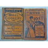 Warne's Model Cookery People Edition; The Bestway No.2-Book of House Hint & Recipes(2) both worn but