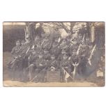 WWI B.F.A. - 3rd Wessex BGDE, Signallers - superb RP with flags, a classic card