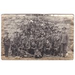 Essex Regiment WWI 5th BN RP Group Photo (Platoon) Bayonets fixed - message reads 'Shall be home