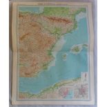 Spain and Portugal Eastern Section Plate 34 The Times Survey Atlas of the World prepared by