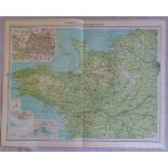 France North West Section Plate 28 The Times Survey Atlas of the World prepared by Edinburgh