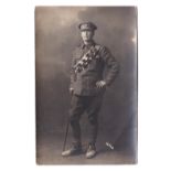 Royal Gloucester Hussars WWI Fusiliers RP Card - good looking young Soldier