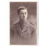 Leicestershire Regiment WWI Officer 8th (SER) Bn 5/12/14, fine portrait RP