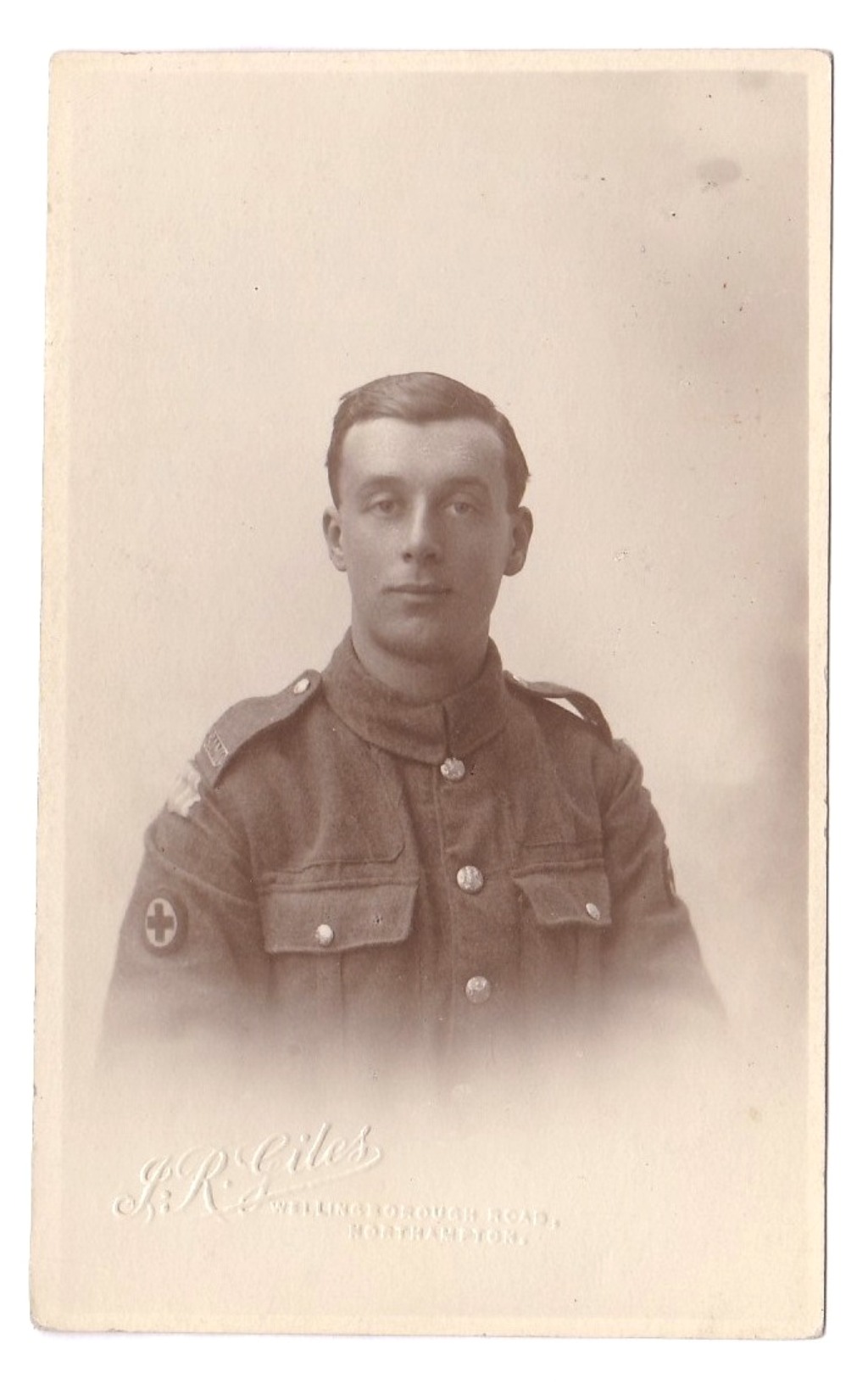 Royal Army Medical Corps WWI RP Private, photo Giles, Northampton