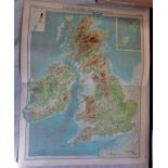British Isles Bathy Orographical Plate 14 The Times Survey Atlas of the World prepared by