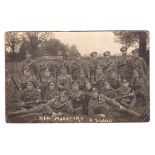 Royal Field Artillery WWI - Fine RP card WWI "Musketry Squad"