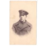 Royal Air Force WWI Fine early RP, scarce late War postcard rare with RAF capbadge. Good card