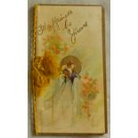 Artist Signed-Art Nouveau cards-Hosoki, beautiful vintage Nouveau Christmas card, good condition