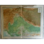 India NW Section Plate 56 The Times Survey Atlas of the World prepared by Edinburgh Geographical