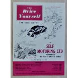 Car Hire Group Ltd-Brochure January 1952 - 'The Drive Yourself' - illustrated Cars for Hire 14HP
