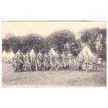 Lovat's Scouts (2nd) Unit photo at Camp Brodie 1908 - used card 1909