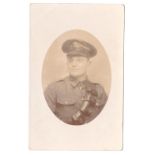 Nott's Royal Horse Artillery WWI - Oval NCO portrait photo card signed Dr A. Boot on the back