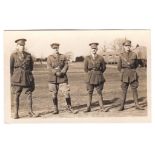 Machine Gun Corps WWI Fine RP card of four Officers, photo from General Press Agency, Stroud.