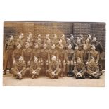 Leicestershire Regiment WWII RP Group Photo m/s, 'The mad sixteen - thoughts even at home' fine