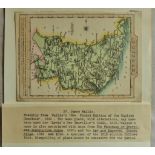 Antique Maps - 1810 Map from Wallis 'New Edition of the English Counties' miniature, 12cmx14cm,