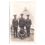 The Buffs WWI - Fine RP group of four outside a tent