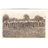 Lincolnshire Regiment WWI RP 1st/5th Bn, B Coy on Bayonet Drill, m/s "Pte G.E. Campbell 25th Bn"