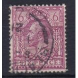 Great Britain 1920-6d reddish purple, perf 14, fine used (SG285a) scarce