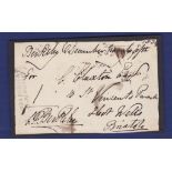 Gloucestershire - 1834 Front Dursley to Bristol with fine boxed 'Dursley Penny Post' in Black (