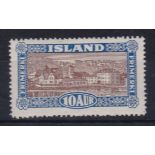 Iceland 1925 - definitive 10 AUR SG152 m/mint Cat £55