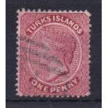 Turks Islands 1873-1879 1d, S.G. 4 used, Cat value £50