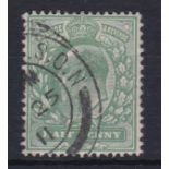 Great Britain 1911-Deep dull green, perf 15x14,(SG279a)fine used.