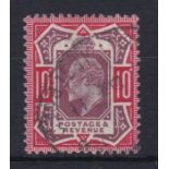 Great Britain 1911-13-10d dull purple and scarlet (SG309) very fine used