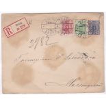 Finland - 1899 25 pen blue Stationary envelope. Registered Souru to 'Hellsingossa' with 5 pen