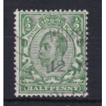 Great Britain 1912-1/2d green, watermark inverted, very fine used (SG44wi)