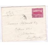 Dominica - 1904 One Penny stationary envelope used MARIGOT Dominica to Kent. Portsmouth Dominica and