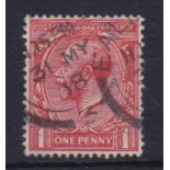 Great Britain 1912-24-1d Scarlet-vermillion,(SG361) fine used.