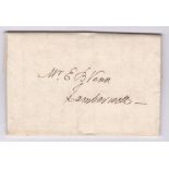 London 1820 EL-Posted within London, there are no9 postal marks-privately delivered.