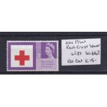 Great Britain Errors and Varieties 1963 Red Cross Cent, 3d Error low cross, SG 642, (W37) u/m Mint.