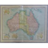 Australia Political Plate 104 The Times Survey Atlas of the World prepared by Edinburgh Geographical