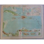 The West Indies Plate 96 The Times Survey Atlas of the World prepared by Edinburgh Geographical