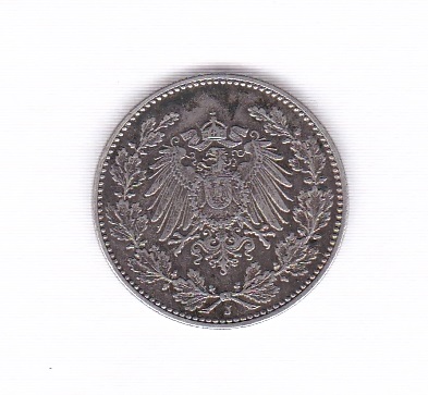 Germany 1900J 50 Pfennig, KM 15, NEF. Rare
