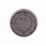 Germany 1900J 50 Pfennig, KM 15, NEF. Rare