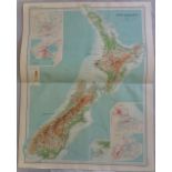 New Zealand Plate 111 The Times Survey Atlas of the World prepared by Edinburgh Geographical