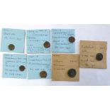 Roman Seven Bronzes Identified including: Gatian, Claudius Gothicus Constantine, Antonius, poor to