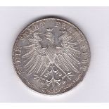 Germany - Frankfurt 1855 2 Gulden, KM 353 UNC, a choice example