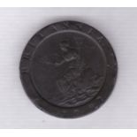 Great Britain Two pence - 1797 King George III 'Cartwheel' Ref S3776, Grade VF.