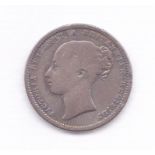 Great Britain Shilling 1872, Die 2, Fine, S 3906A