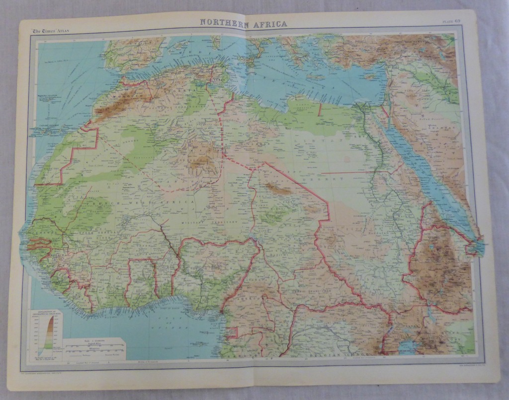 Northern Africa Plate 69 The Times Survey Atlas of the World prepared by Edinburgh Geographical