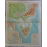 Victoria and Tasmania Plate 107 The Times Survey Atlas of the World prepared by Edinburgh