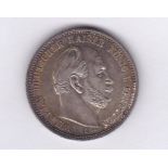 Germany - Prussia 1876C 2 Mark, KM 506 GEF, peripheral lustre. Rare in this grade