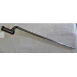 British 1842 Pattern Socket Bayonet, well marked B4, EX, Heighington. Nice patina